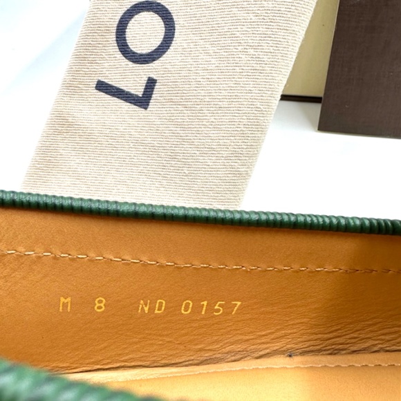 LOUIS VUITTON Hockenheim Epi Leather Driving Moccasins GREEN SZ 9 (US) lv size 8 - Picture 8 of 8